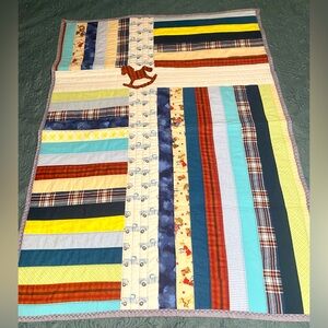 Colorful Striped Baby Quilt
